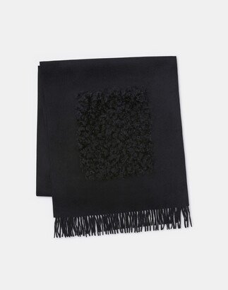 Cashmere Shearling Pocket Shawl