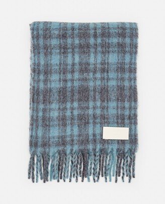 Oversize Check Ami Alpaca Scarf