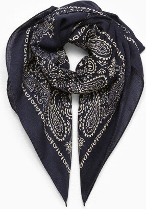 Navy wool scarf