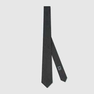 Interlocking G silk wool jacquard tie-AA