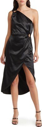 Adaline One-Shoulder Satin Dress