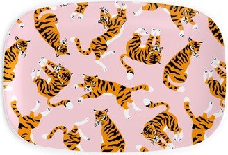 Serving Platters: Tigers - Pink Serving Platter, Pink