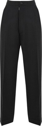 High-Waisted Pressed Crease Trousers-AA