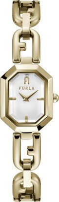 Furla Watches FURLA Octagonal Gold Tone Stainless Steel Bracelet Watch (Model: WW00044003L2)