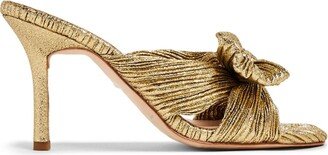 Claudia 80mm pleated bow mules