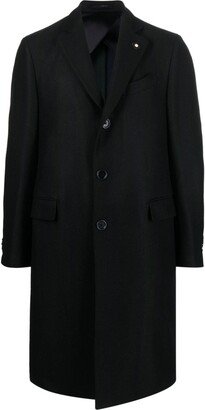 Single-Breasted Boxy Wool Coat