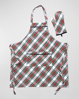 Stewart Tartan 2-Piece Adult Apron & Oven Mitt Set