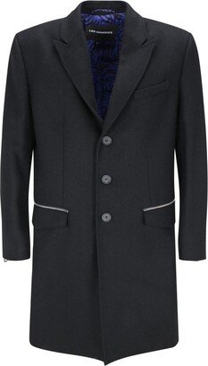 Single-Breasted Zip-Detailed Coat