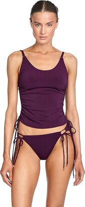 Aubrey Side Tie Bottoms (Plum) Women's Swimwear