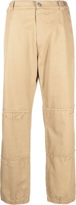 Number-Embroidered Straight-Leg Trousers