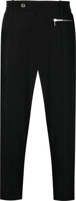 Mid-Rise Straight-Leg Trousers-CW