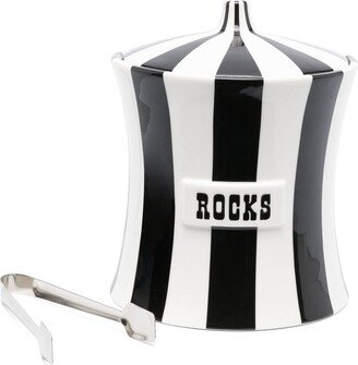 Striped Ceramic Ice Bucket