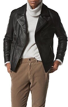 Farnworth Asymmetrical Leather Moto Jacket