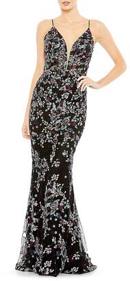 Floral Embellished Mermaid Gown