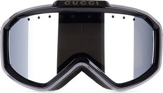 Black Interlocking G Snow Goggles