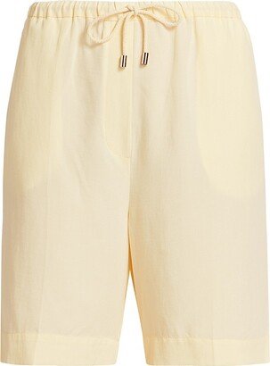 Pressed-Crease Drawstring Shorts