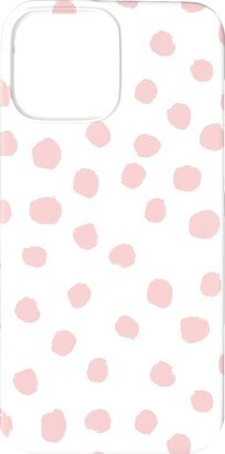 Custom Iphone Cases: Soft Painted Dots Phone Case, Slim Case, Matte, Iphone 13 Pro Max, Pink