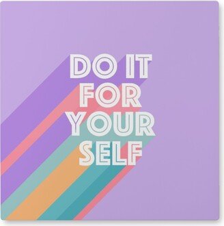 Photo Tiles: Do It For Yourself - Purple Photo Tile, Metal, 8X8, Purple