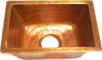 Mendocino in Fuego - Rectangular Undermount Bar Copper Sink With 1