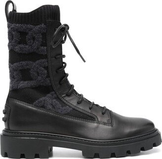 Kate 40mm chain-link jacquard combat boots