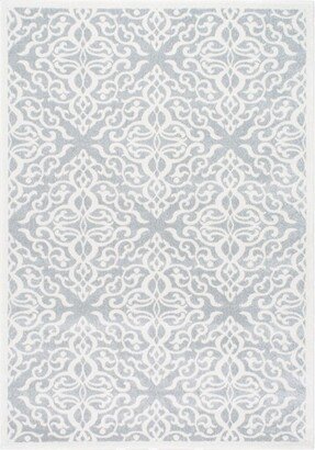 5'x7'5 Vintage Jaime Trellis Area Rug Gray