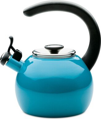 Enamel on Steel 2-Qt. Whistling Teakettle with Flip-Up Spout