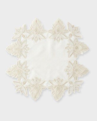 Nomi K Hand-Embroidered Lace Linen Placemat