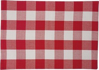 Franklin Checke Plaid Red Single July 4th Placemat Set of 4
