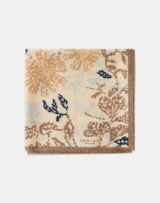 Flora Bloom Print Cashmere Silk Scarf