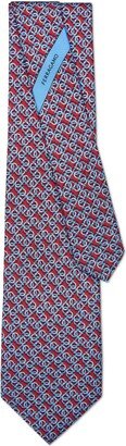 Gancini-print silk tie-AB