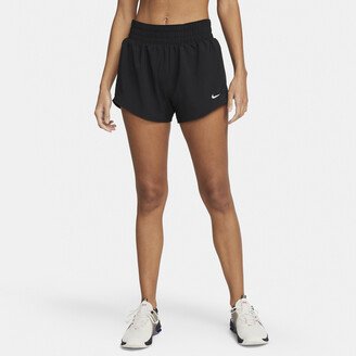 Women's One Dri-FIT Mid-Rise 3 Brief-Lined Shorts in Black