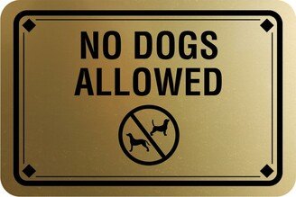 Classic Framed Diamond, No Dogs Allowed Wall Or Door Sign