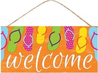 12.5L X 6H Welcome W/Flip Flops Sign