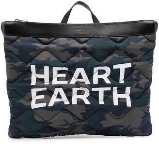 Heart Earth camouflage-print backpack