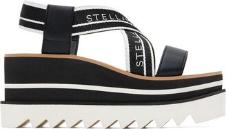 Black & White Sneakelyse Platform Heeled Sandals