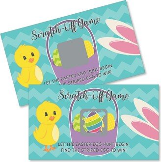 Big Dot of Happiness Hippity Hoppity - Easter Bunny Party Game Scratch Off Cards - 22 Count