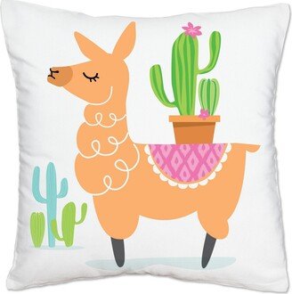 Big Dot Of Happiness Whole Llama Fun - Home Decorative Cushion Case - Throw Pillow Cover - 16 x 16 In