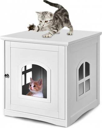 Side Table Nightstand Decorative Cat House