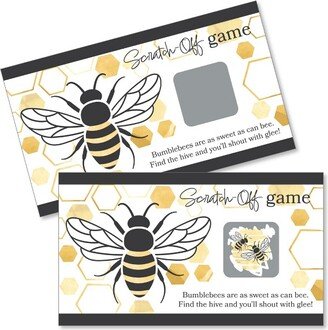 Big Dot of Happiness Little Bumblebee - Bee Baby Shower or Birthday Party Game Scratch Off Cards - 22 Count