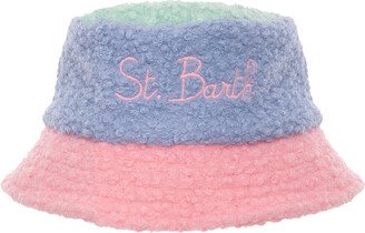 Multicolor Sherpa Fabric Bucket Hat