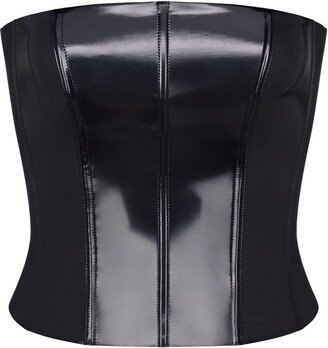 Stretch Vinyl Corset | Onyx