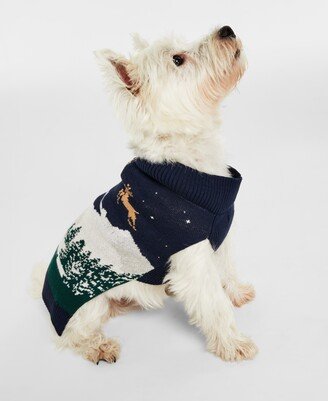 Holiday Lane Snowy Landscape Pet Sweater, Created for Macy's