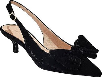 Debra Slingback Kitten Heel - Velvet (Black) High Heels