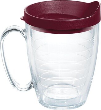 Tervis Clear & Colorful Lidded Made in Usa Double Walled Insulated Tumbler Travel Cup Keeps Drinks Cold & Hot, 16oz Mug, Maroon Lid - Open Miscellaneo