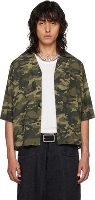 LU'U DAN Green Camouflage Shirt