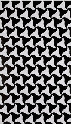 Terry Wavy Triangle Print Beach Towel-AA