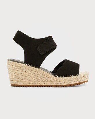 Weslia Nubuck Wedge Espadrille Sandals