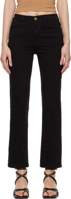 Black 'Le High Straight' Jeans-AA