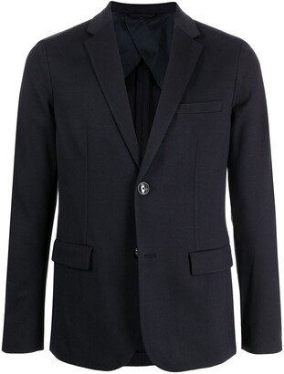 Single-Breasted Long-Sleeved Blazer-AO