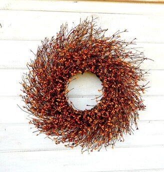 Fall Wreath-Fall Door Decor-Thanksgiving Wreath-Pumpkin Spice Wreath-Twig Wreath-Rustic Farmhouse Home Decor